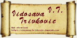 Vidosava Trivković vizit kartica